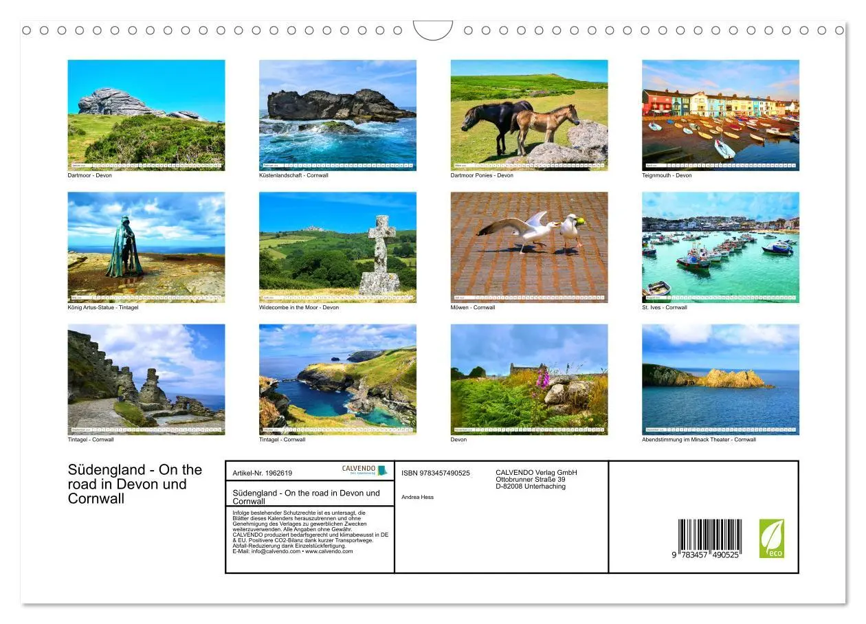 Bild: 9783457490525 | Südengland - On the road in Devon und Cornwall (Wandkalender 2026...