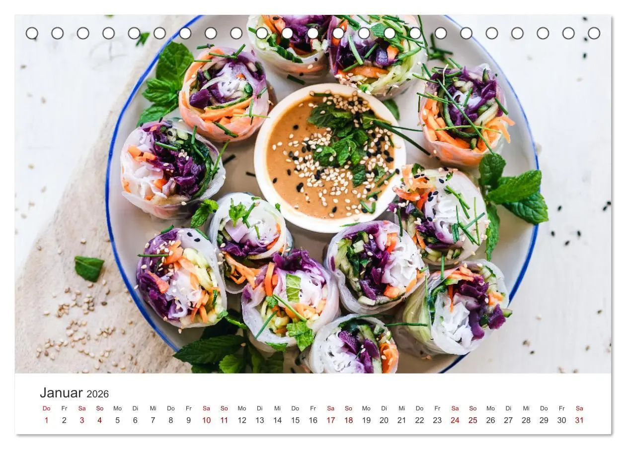 Bild: 9783457560525 | Vegan - Mmmh lecker! (Tischkalender 2026 DIN A5 quer), CALVENDO...