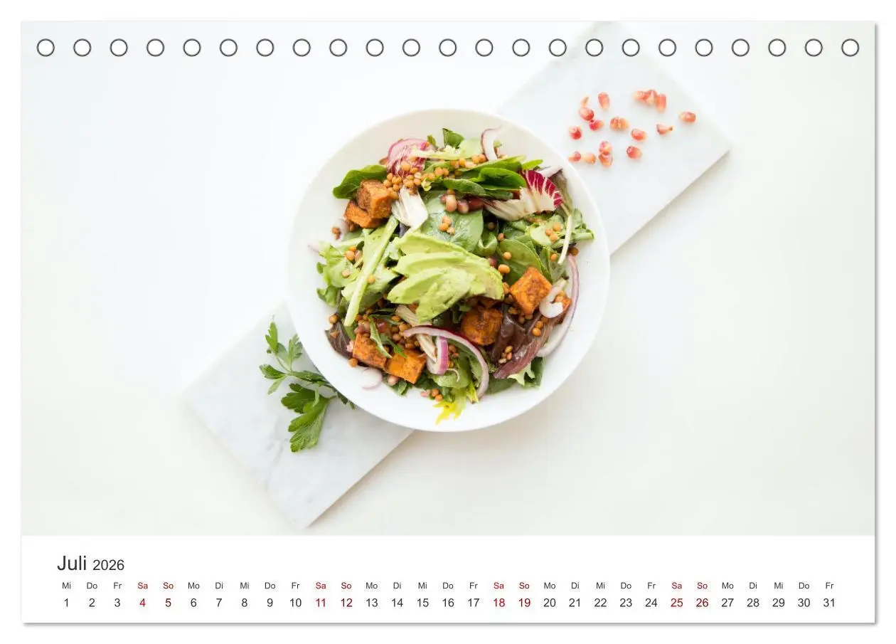 Bild: 9783457560525 | Vegan - Mmmh lecker! (Tischkalender 2026 DIN A5 quer), CALVENDO...