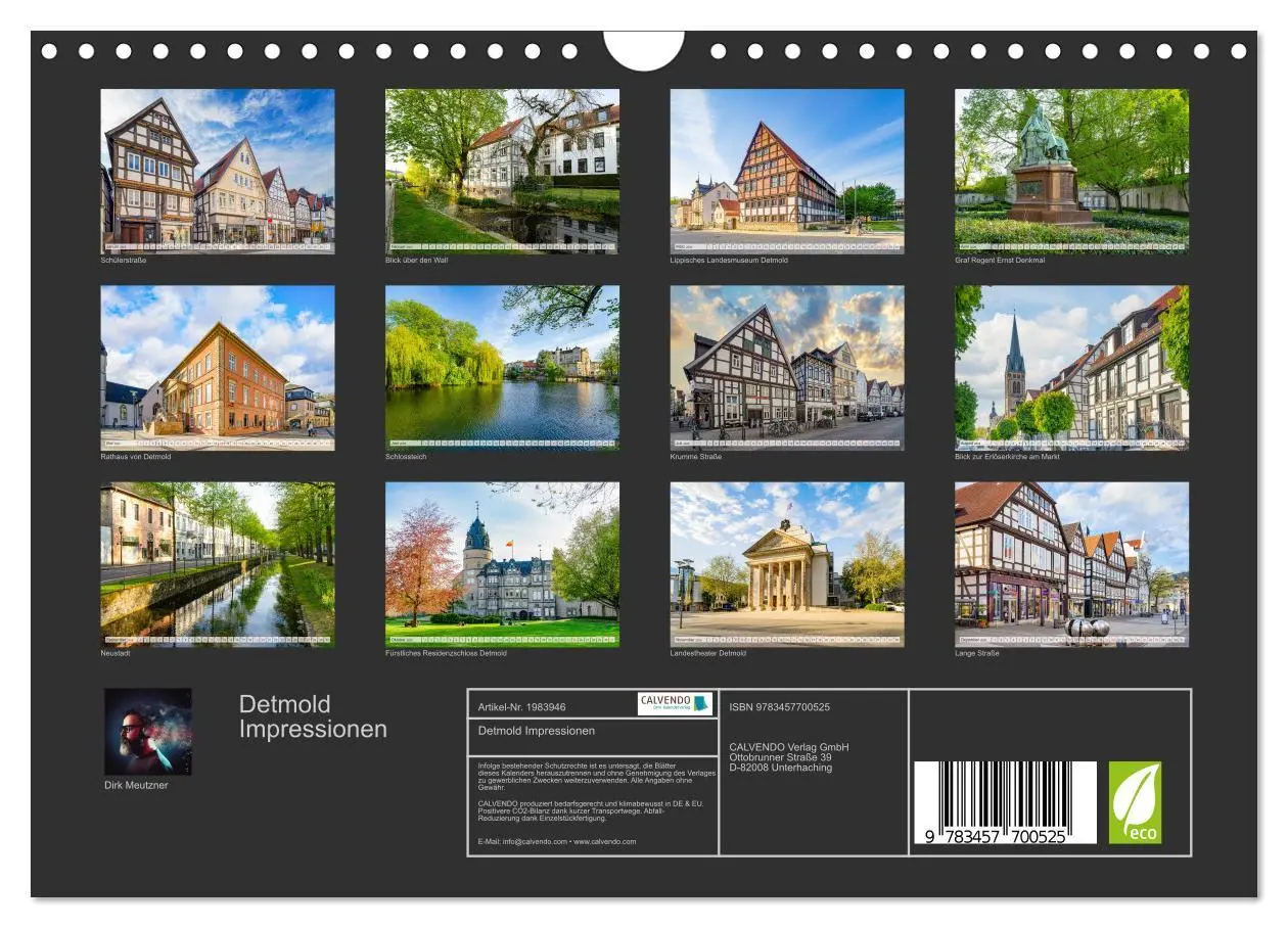 Bild: 9783457700525 | Detmold Impressionen (Wandkalender 2026 DIN A4 quer), CALVENDO...