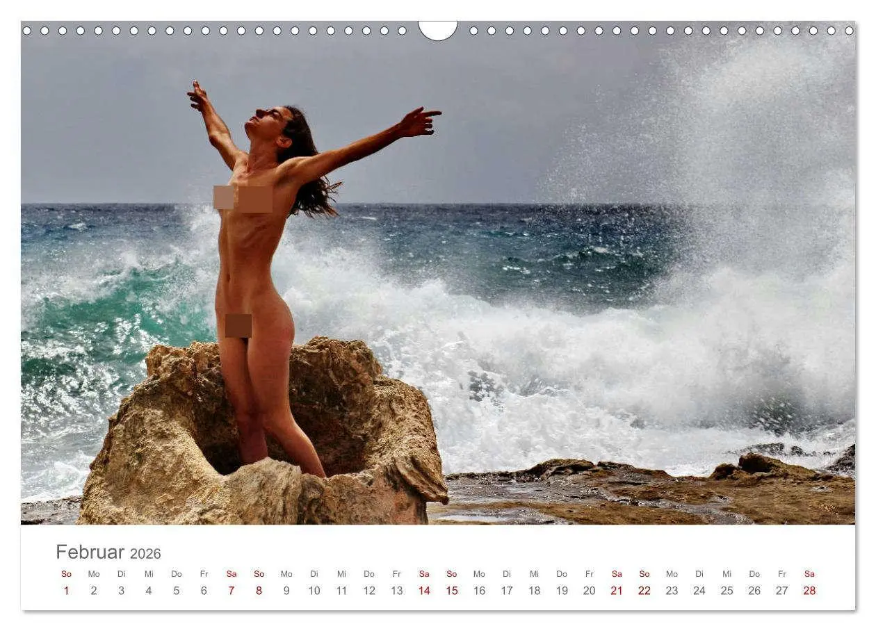 Bild: 9783457940525 | Akt und Meer (Wandkalender 2026 DIN A3 quer), CALVENDO Monatskalender