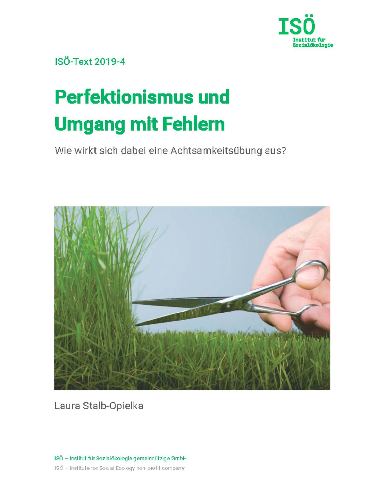 Cover: 9783750430525 | Perfektionismus und Umgang mit Fehlern | Laura Stalb-Opielka | Buch