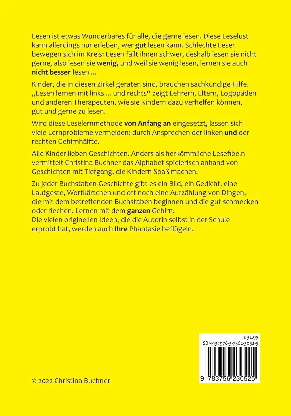 Rückseite: 9783756230525 | Lesen lernen mit links | Christina Buchner | Taschenbuch | 240 S.