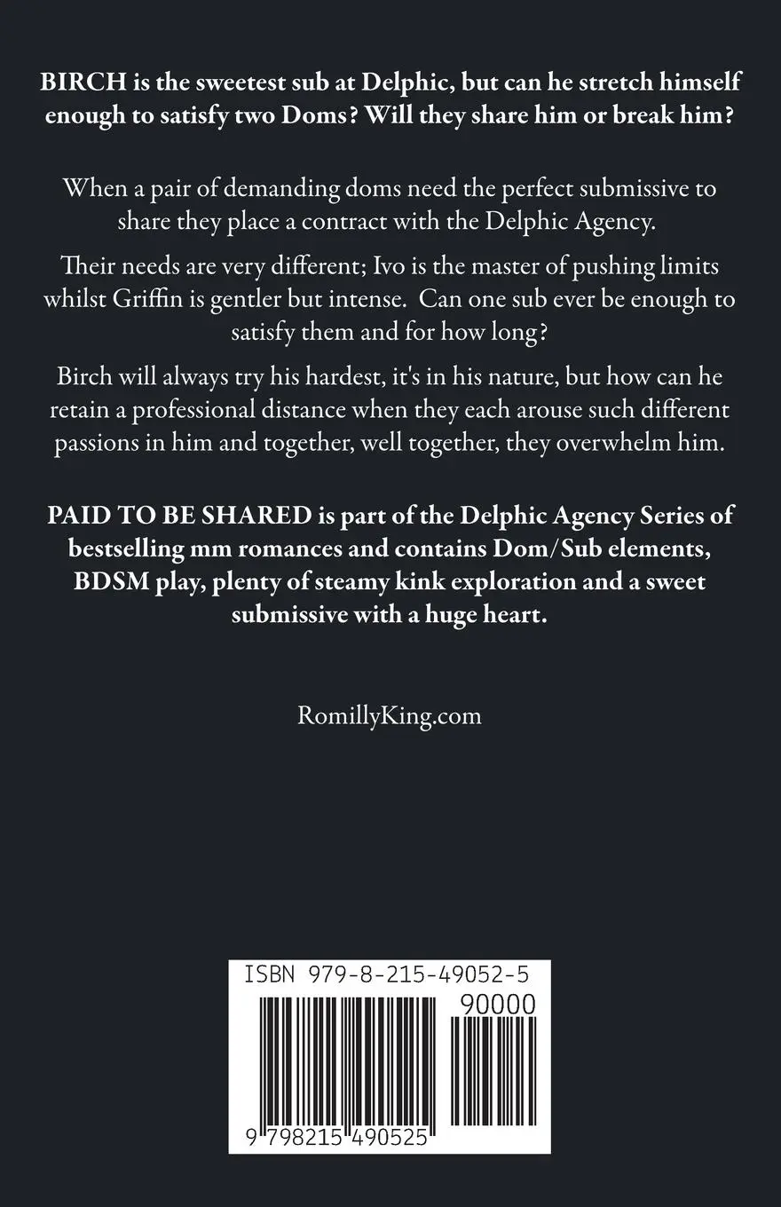 Rückseite: 9798215490525 | Paid to be Shared | Romilly King | Taschenbuch | Englisch | 2022