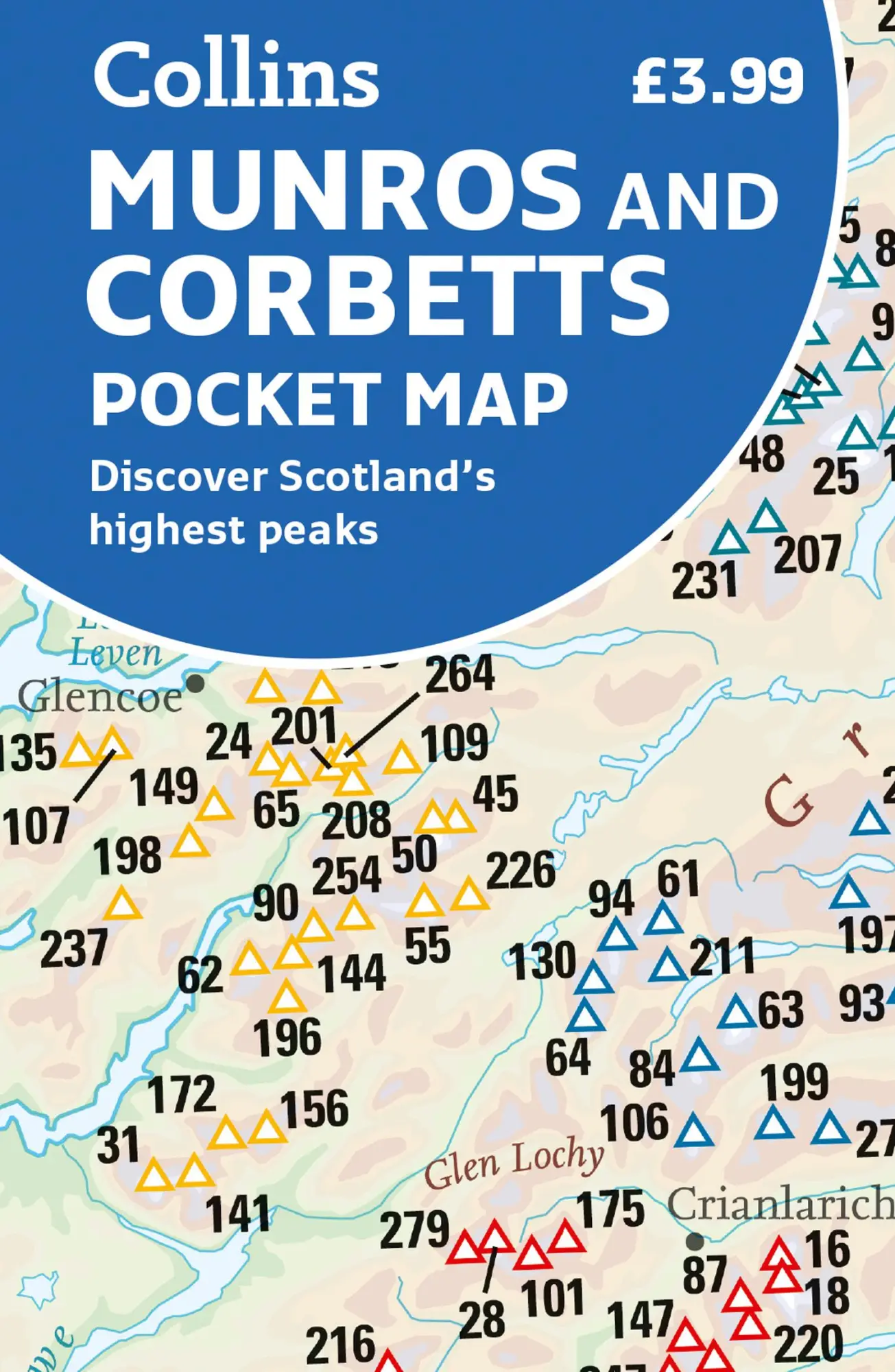 Cover: 9780008520625 | Munros and Corbetts Pocket Map | Discover Scotland's Highest Peaks