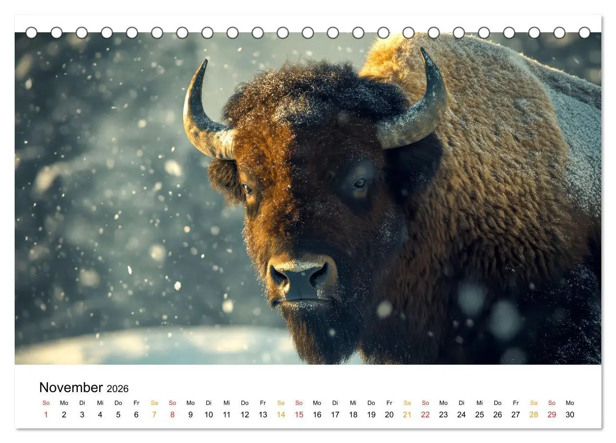 Bild: 9783457310625 | Büffel - Ikonen der Wildnis (Tischkalender 2026 DIN A5 quer),...