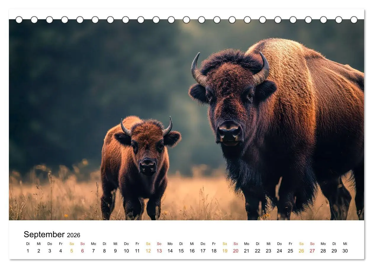 Bild: 9783457310625 | Büffel - Ikonen der Wildnis (Tischkalender 2026 DIN A5 quer),...
