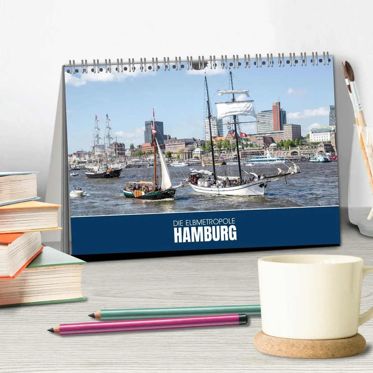 Bild: 9783516640625 | Die Elbmetropole Hamburg (Tischkalender 2026 DIN A5 quer), CALVENDO...