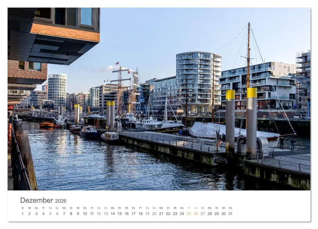 Bild: 9783516640625 | Die Elbmetropole Hamburg (Tischkalender 2026 DIN A5 quer), CALVENDO...