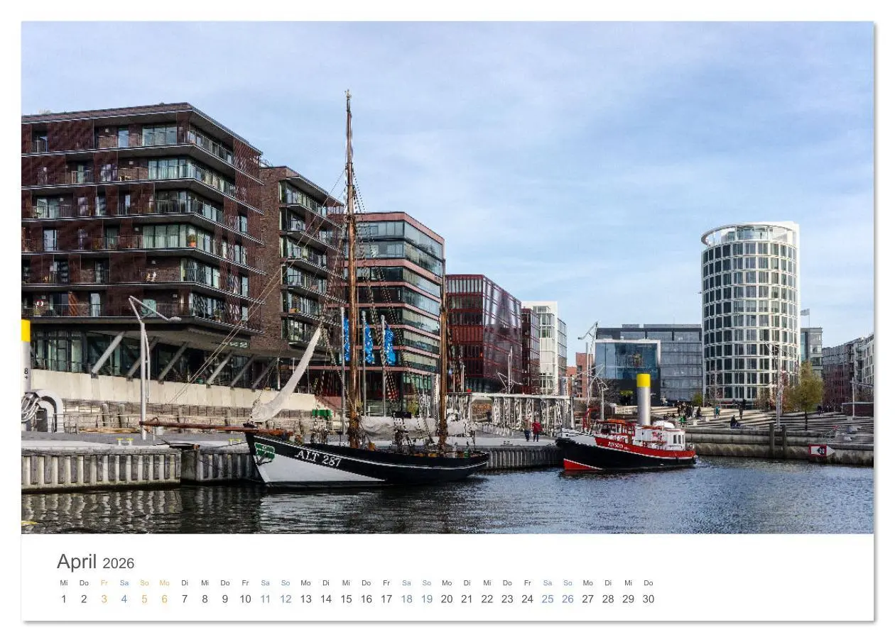 Bild: 9783516640625 | Die Elbmetropole Hamburg (Tischkalender 2026 DIN A5 quer), CALVENDO...
