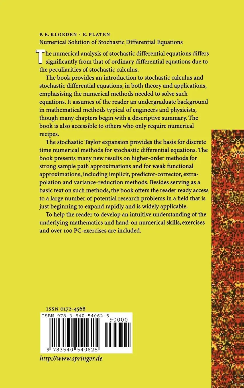 Rückseite: 9783540540625 | Numerical Solution of Stochastic Differential Equations | Buch | xxxvi