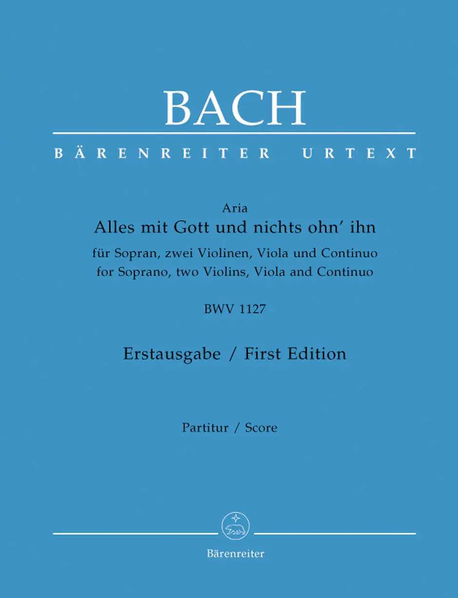 Cover: 9790006530625 | Aria: Alles mit Gott und nichts ohn' ihn BWV 1127 | Johann S Bach