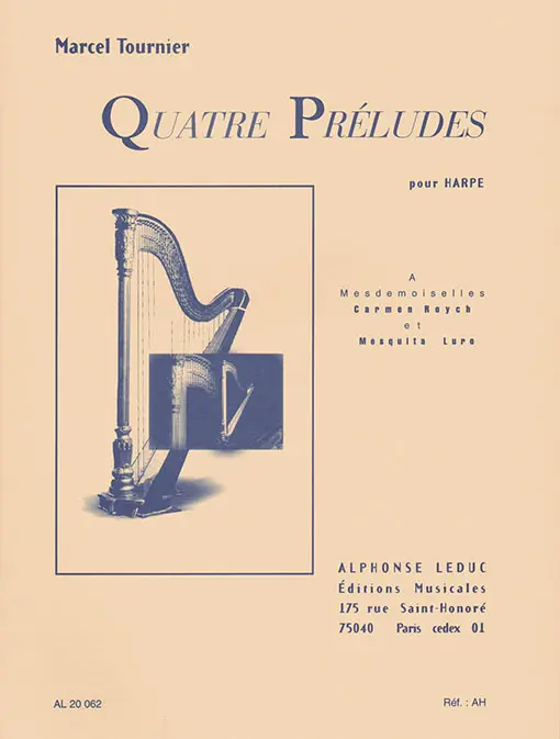 Cover: 9790046200625 | 4 Préludes op.16 pour harpe | Marcel Tournier | Buch | Alphonse Leduc