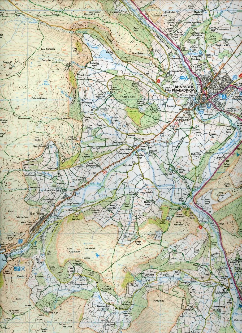 Bild: 9780319470725 | Llandrindod Wells and Elan Valley, Rhayader | Ordnance Survey | 2015