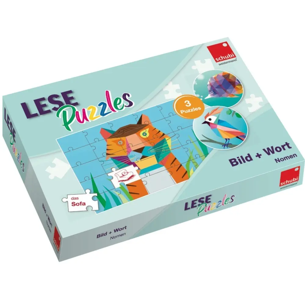 Cover: 9783039760725 | SCHUBI LesePuzzles | Nomen Bild + Wort | Box | Deutsch | 2026
