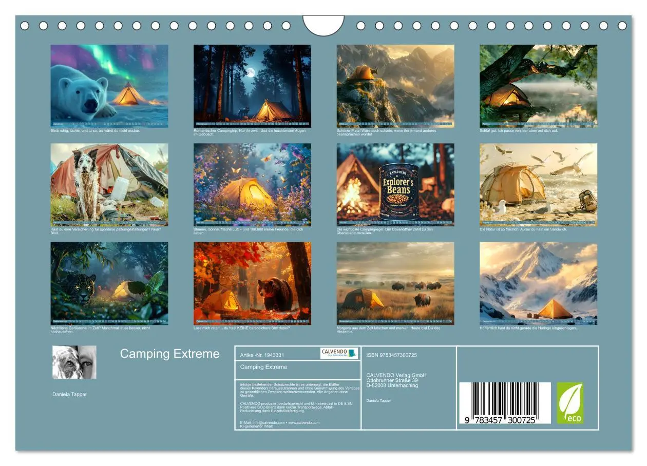 Bild: 9783457300725 | Camping Extreme (Wandkalender 2026 DIN A4 quer), CALVENDO...