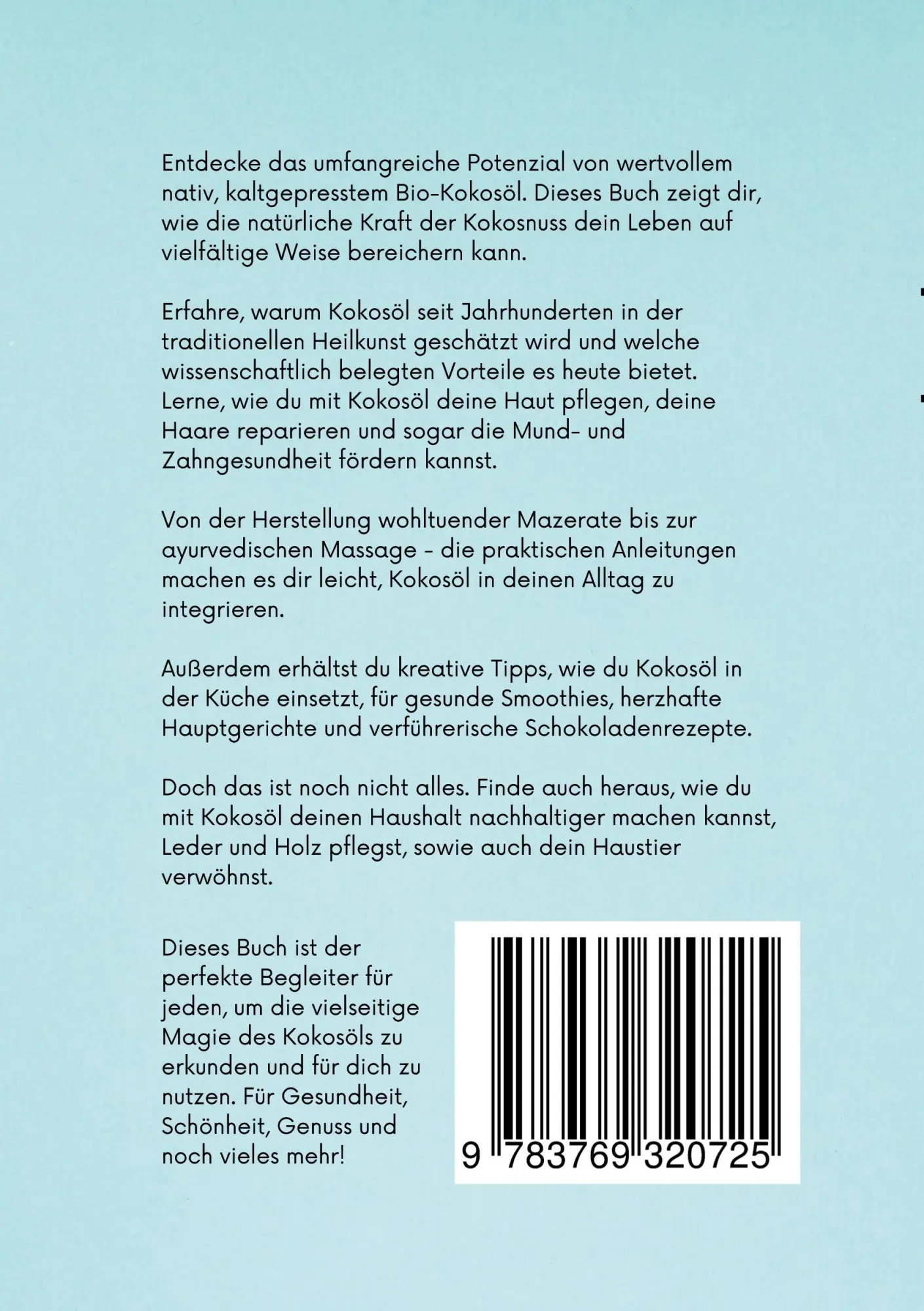 Rückseite: 9783769320725 | Kokosöl | Paradiesische Pflege und Genuss für Körper, Geist &amp; Haushalt