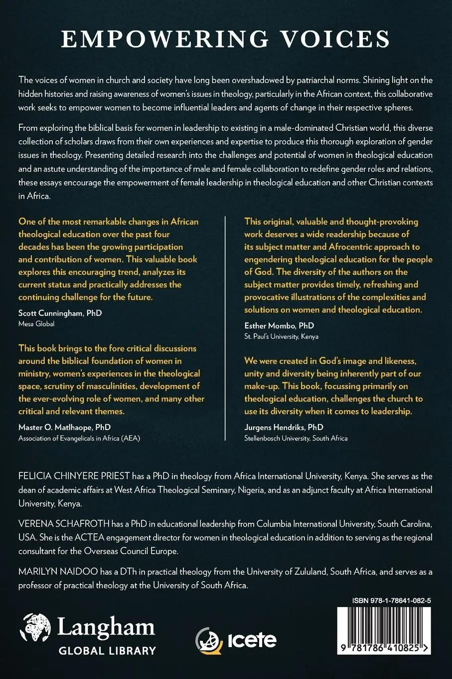 Rückseite: 9781786410825 | Empowering Voices | African Women in Theological Education | Buch