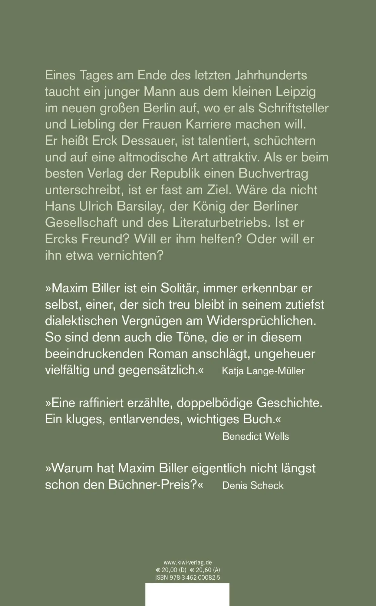 Rückseite: 9783462000825 | Der falsche Gruß | Roman | Maxim Biller | Buch | 128 S. | Deutsch
