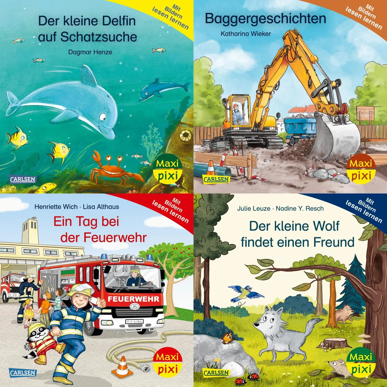 Cover: 9783551030825 | Maxi-Pixi-4er-Set 118: Mit Bildern lesen lernen (4x1 Exemplar) | 24 S.