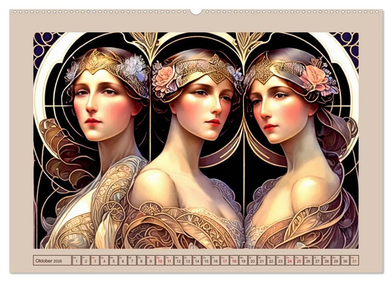 Bild: 9783457520925 | Art Deco Freundinnen (Wandkalender 2026 DIN A2 quer), CALVENDO...