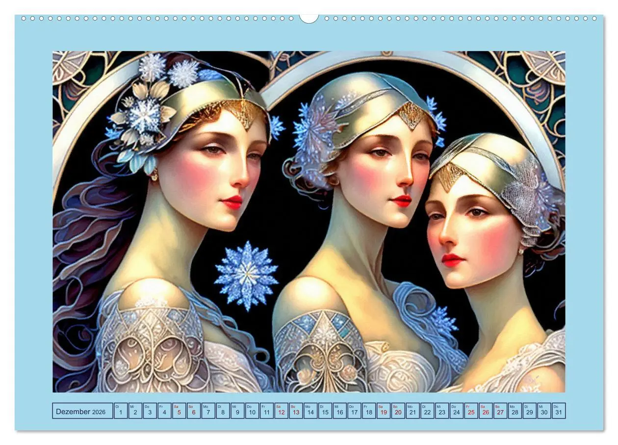 Bild: 9783457520925 | Art Deco Freundinnen (Wandkalender 2026 DIN A2 quer), CALVENDO...