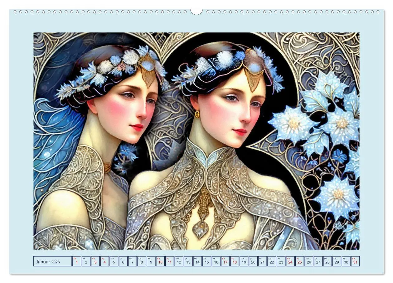 Bild: 9783457520925 | Art Deco Freundinnen (Wandkalender 2026 DIN A2 quer), CALVENDO...