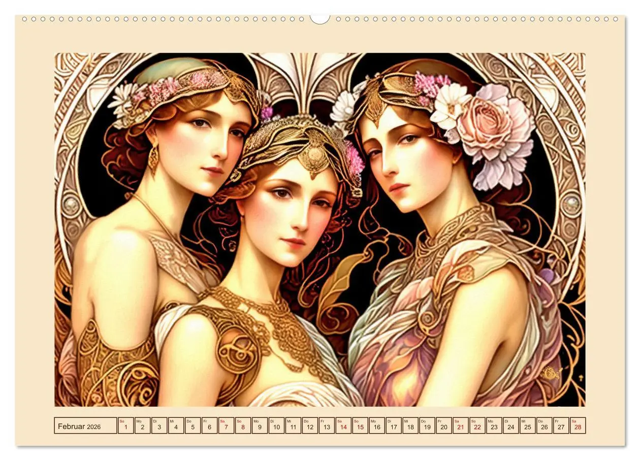 Bild: 9783457520925 | Art Deco Freundinnen (Wandkalender 2026 DIN A2 quer), CALVENDO...