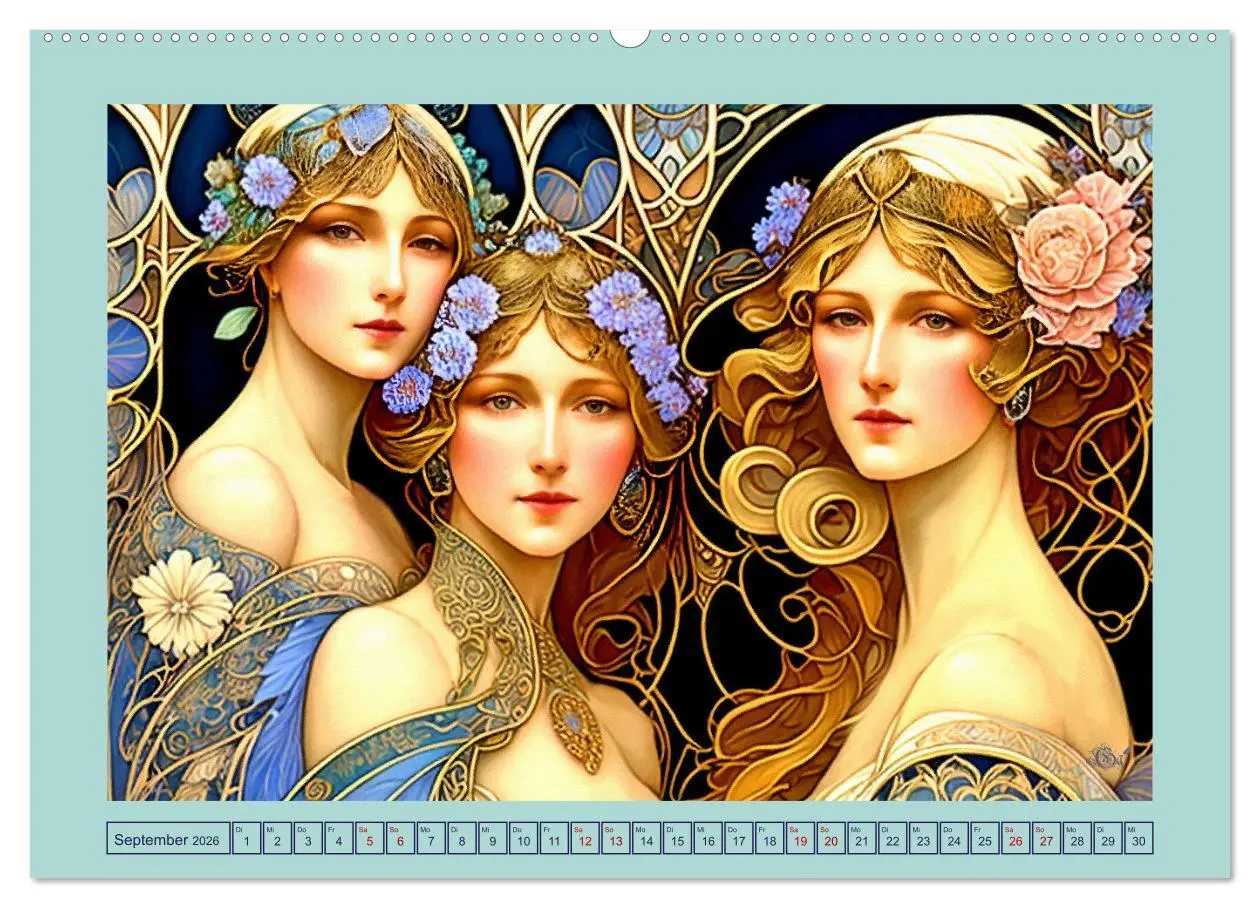 Bild: 9783457520925 | Art Deco Freundinnen (Wandkalender 2026 DIN A2 quer), CALVENDO...