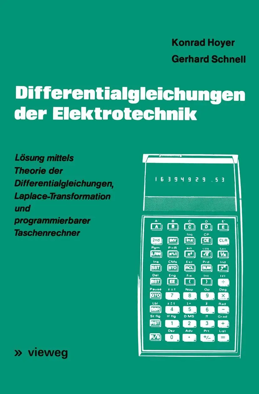 Cover: 9783528040925 | Differentialgleichungen der Elektrotechnik | Gerhard Schnell (u. a.)