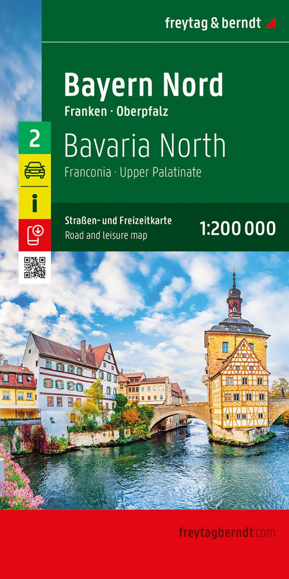 Cover: 9783707920925 | Bayern Nord, Straßen- und Freizeitkarte 1:200.000, freytag &amp; berndt