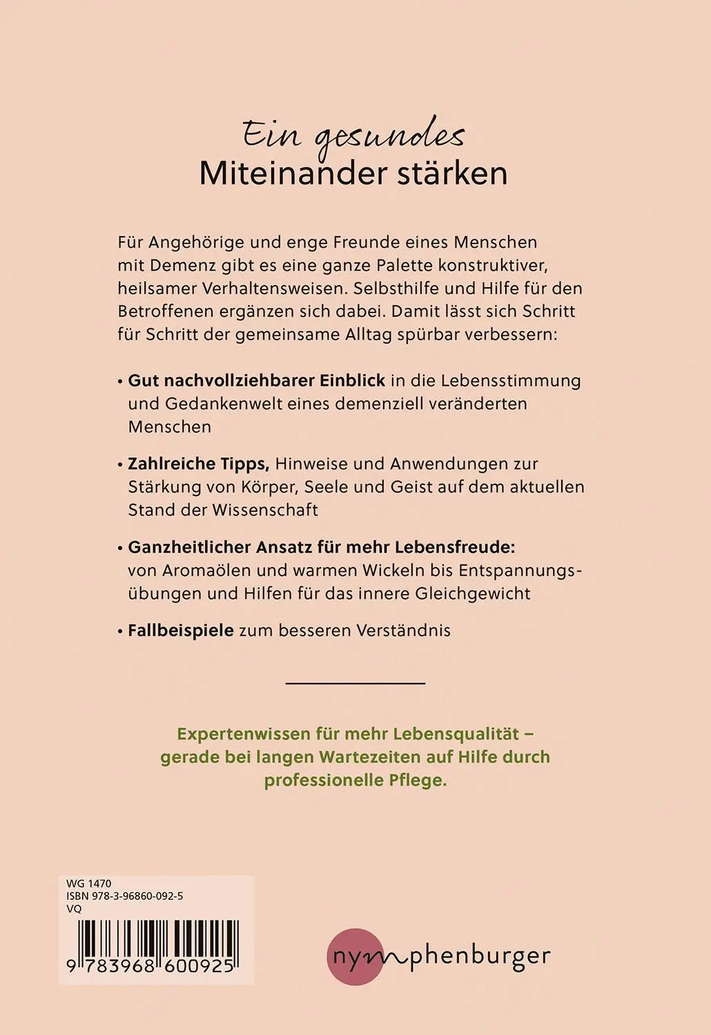 Rückseite: 9783968600925 | Demenz verstehen | Hilfe für Angehörige und Freunde | Imbeck (u. a.)