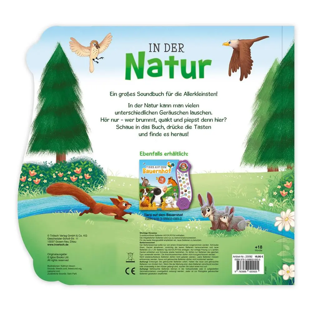 Bild: 9783988020925 | TRÖTSCH - Soundbuch "In der Natur" Interaktives Soundbuch mit 18...