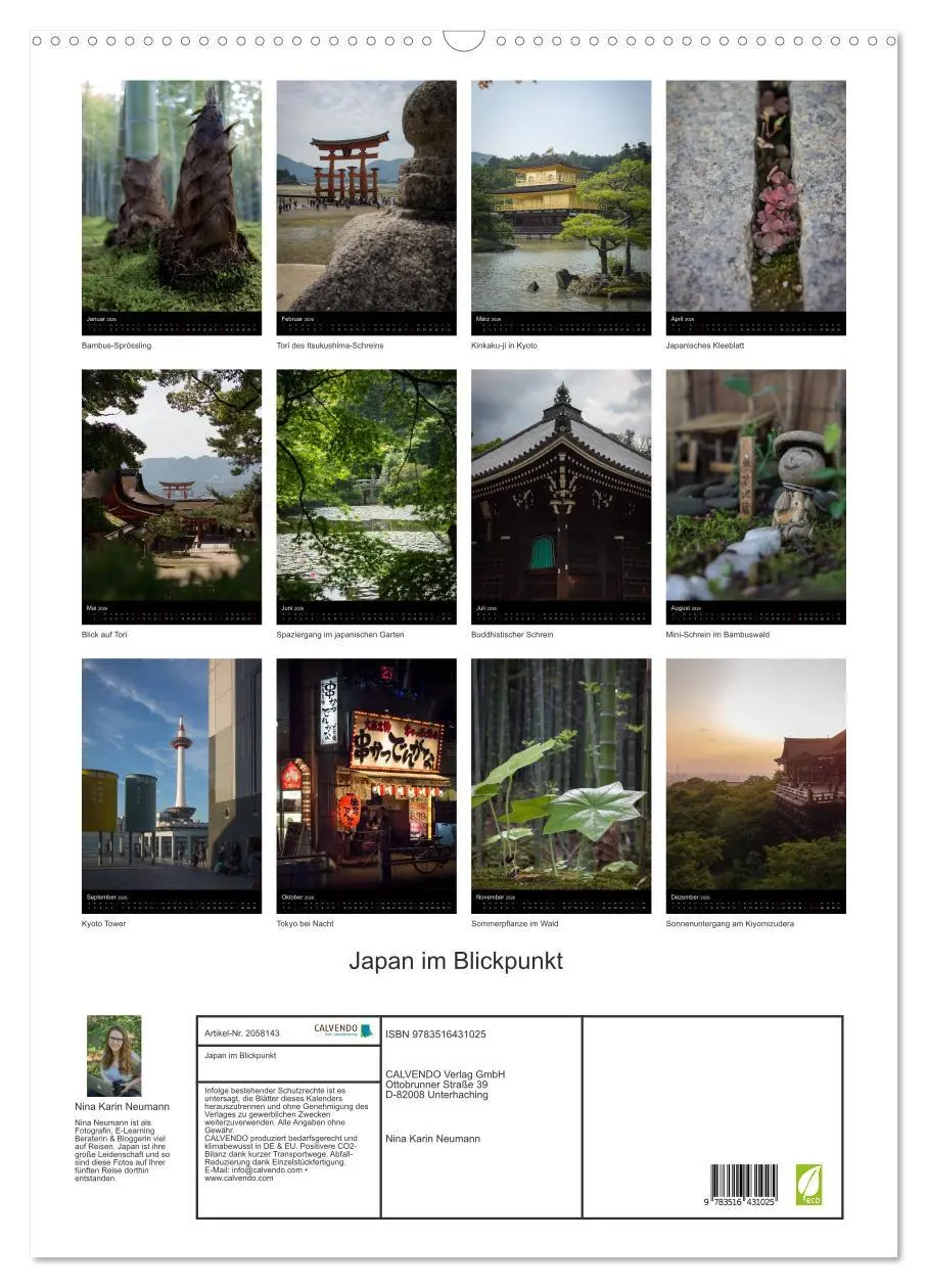 Bild: 9783516431025 | Japan im Blickpunkt (Wandkalender 2026 DIN A2 hoch), CALVENDO...