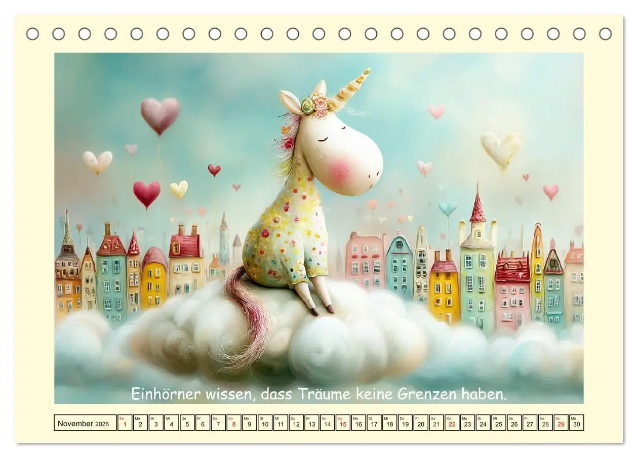 Bild: 9783516741025 | Einhornzauber. Liebliche Unicorn-Weisheiten (Tischkalender 2026 DIN...