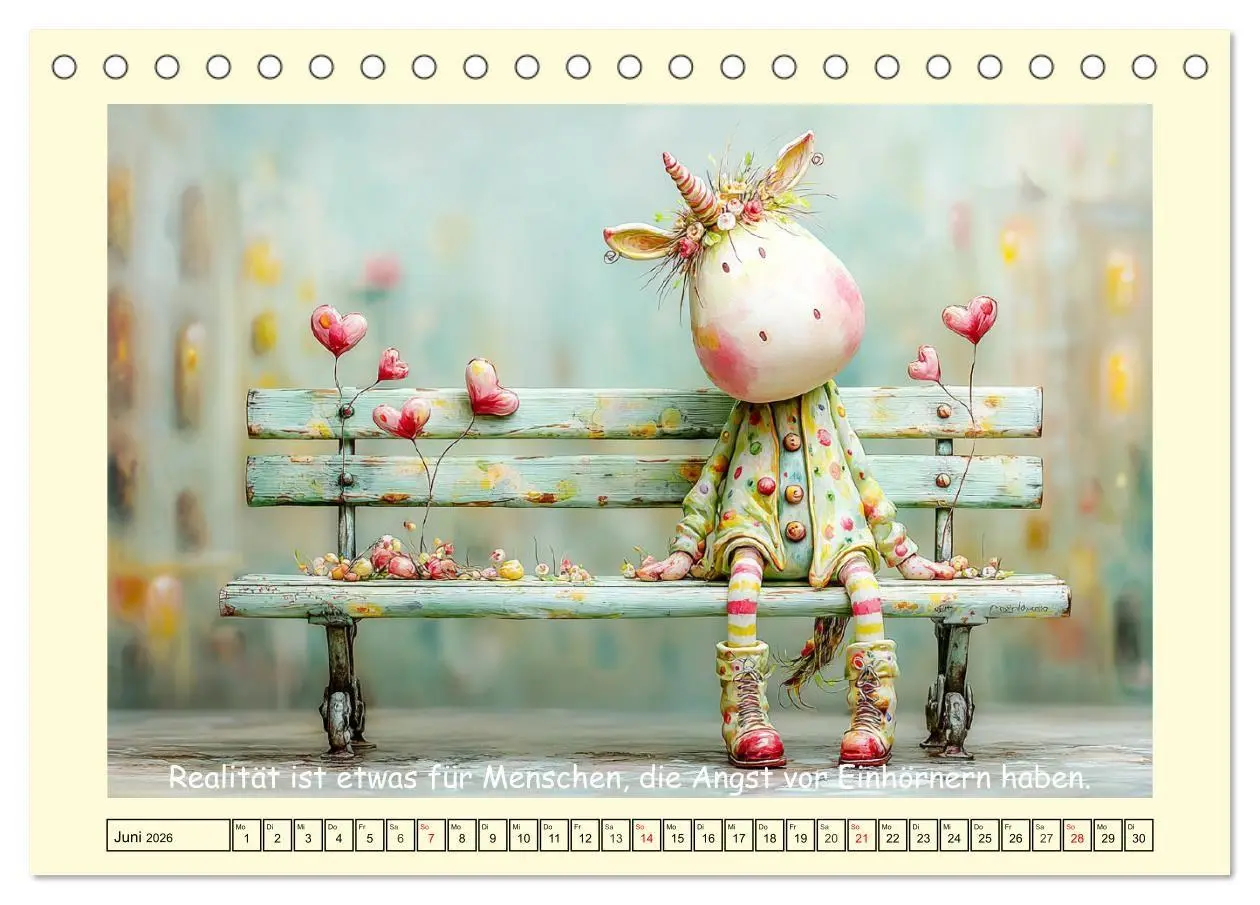 Bild: 9783516741025 | Einhornzauber. Liebliche Unicorn-Weisheiten (Tischkalender 2026 DIN...