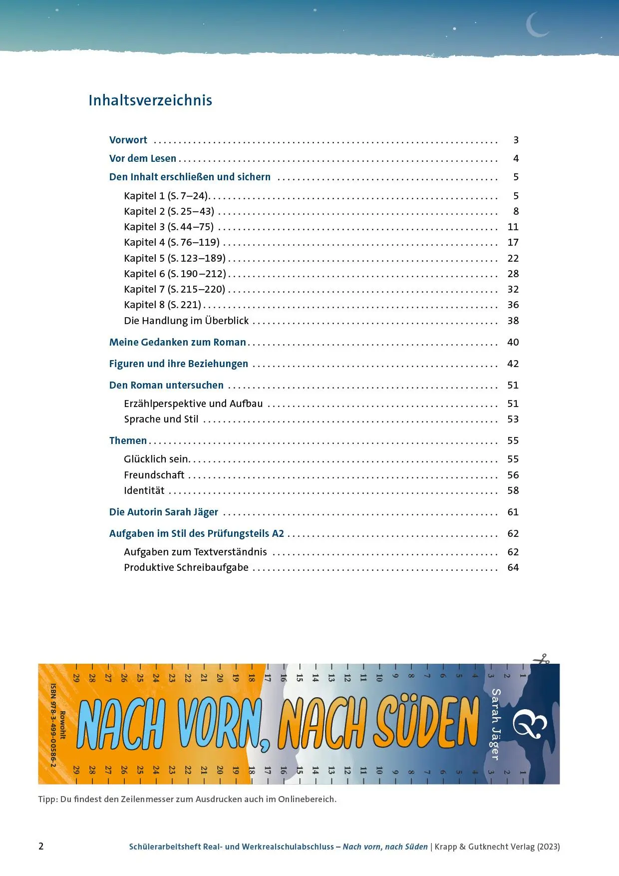 Bild: 9783963231025 | Nach vorn, nach Süden - Sarah Jäger - Schülerarbeitsheft - Hauptschule