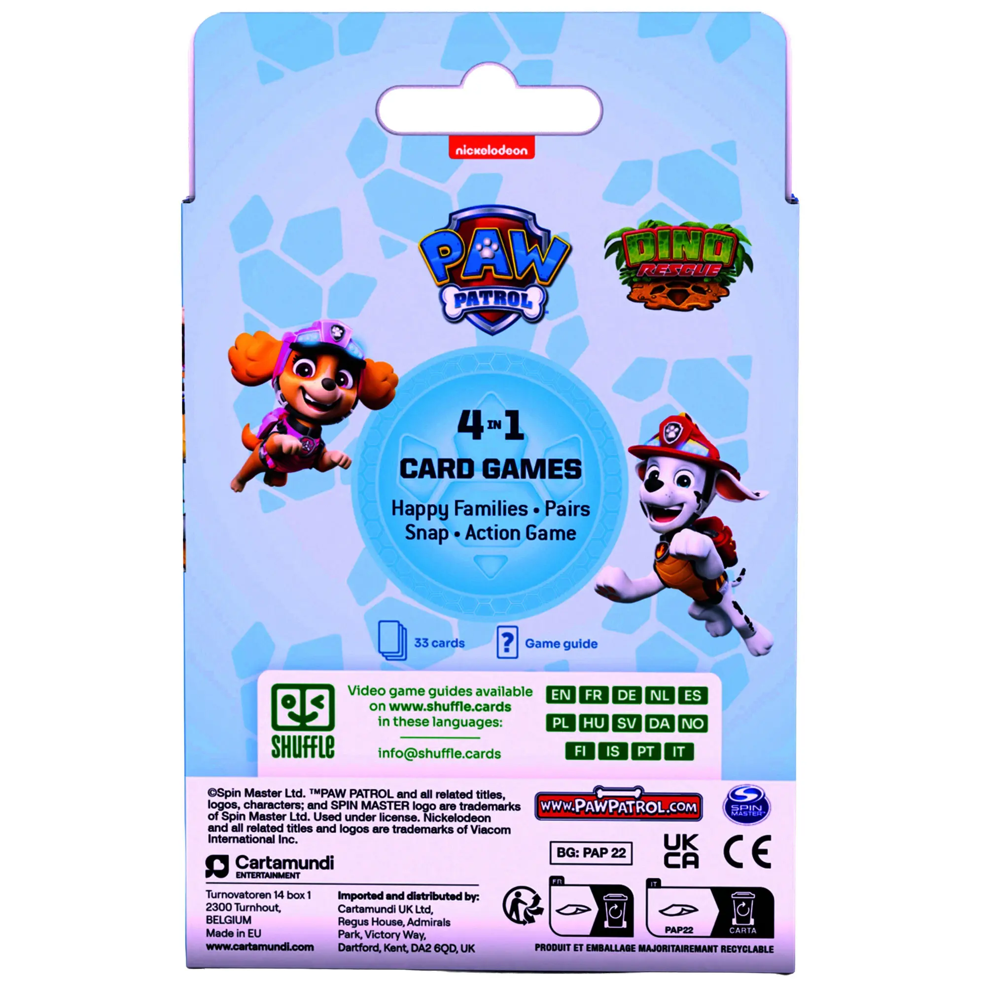Rückseite: 5411068841125 | Paw Patrol Quartett 4-in-1 | ASS Altenburger | Spiel | Englisch | 2026