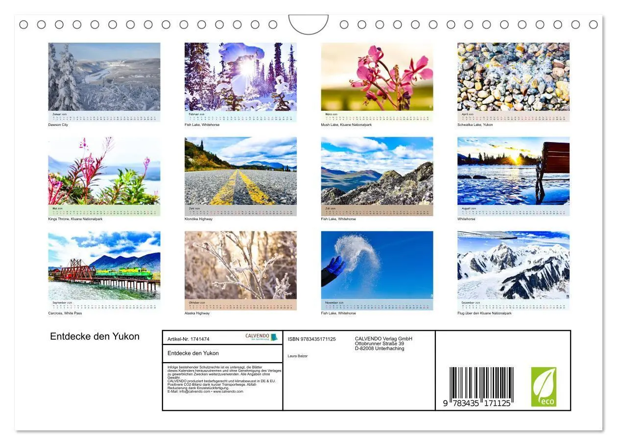 Bild: 9783435171125 | Entdecke den Yukon (Wandkalender 2025 DIN A4 quer), CALVENDO...