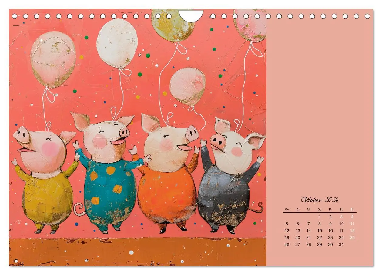 Bild: 9783457331125 | Wenn Tiere feiern (Wandkalender 2026 DIN A4 quer), CALVENDO...
