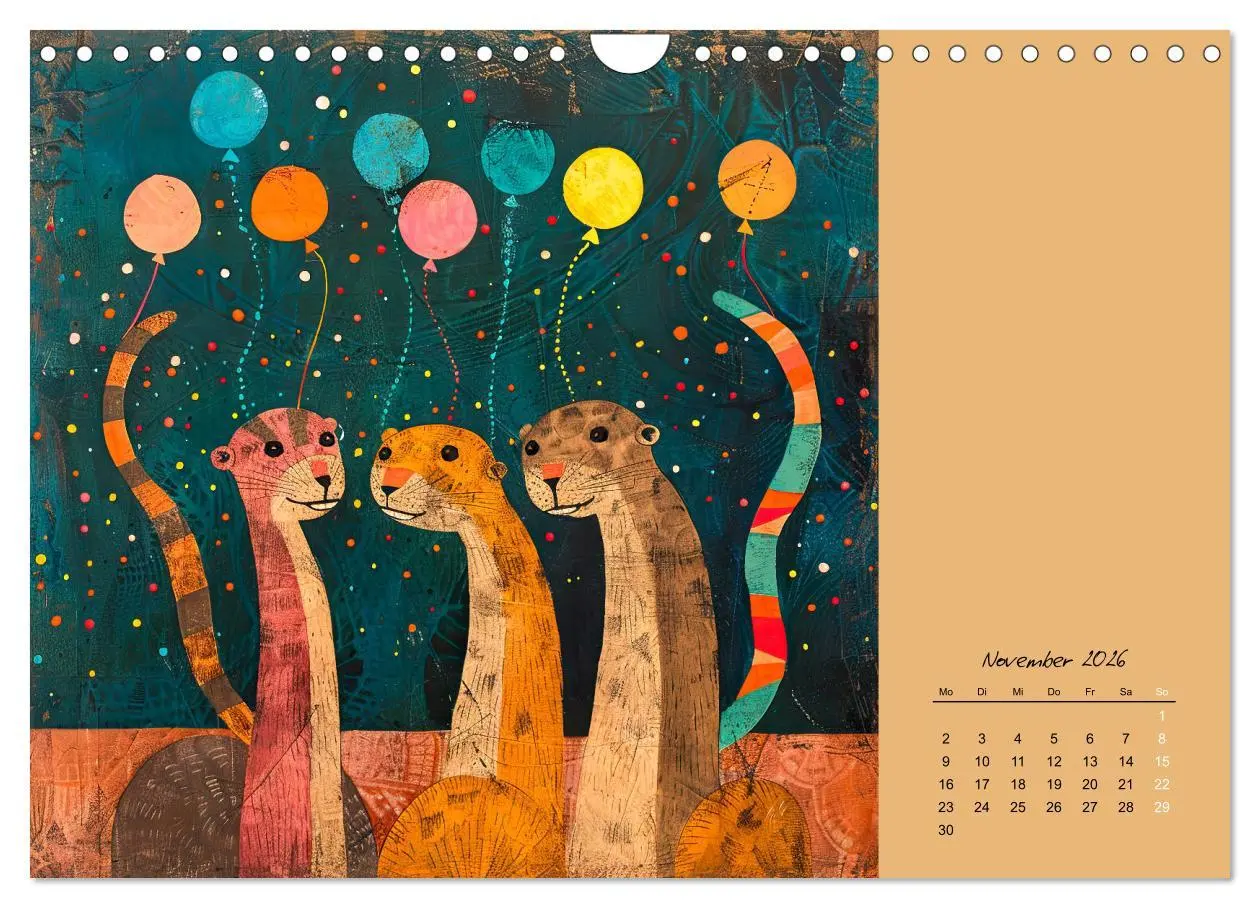 Bild: 9783457331125 | Wenn Tiere feiern (Wandkalender 2026 DIN A4 quer), CALVENDO...