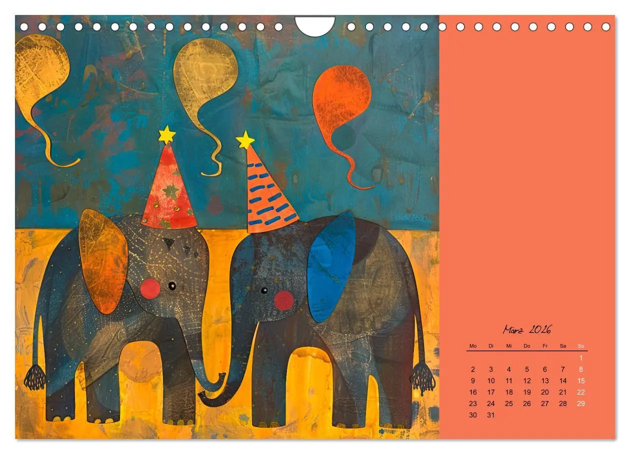 Bild: 9783457331125 | Wenn Tiere feiern (Wandkalender 2026 DIN A4 quer), CALVENDO...