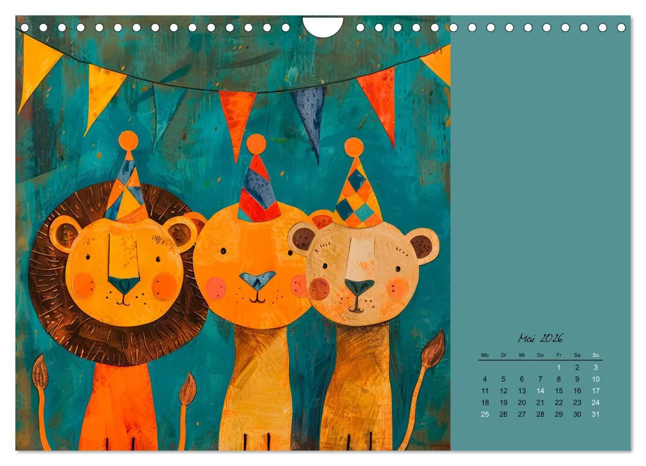 Bild: 9783457331125 | Wenn Tiere feiern (Wandkalender 2026 DIN A4 quer), CALVENDO...