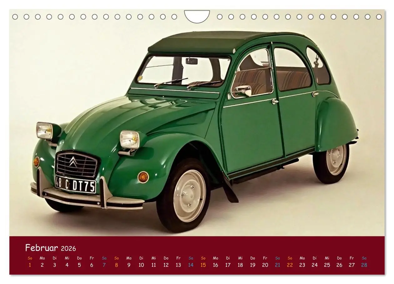Bild: 9783457571125 | Citroen 2 CV Kult um die Ente (Wandkalender 2026 DIN A4 quer),...