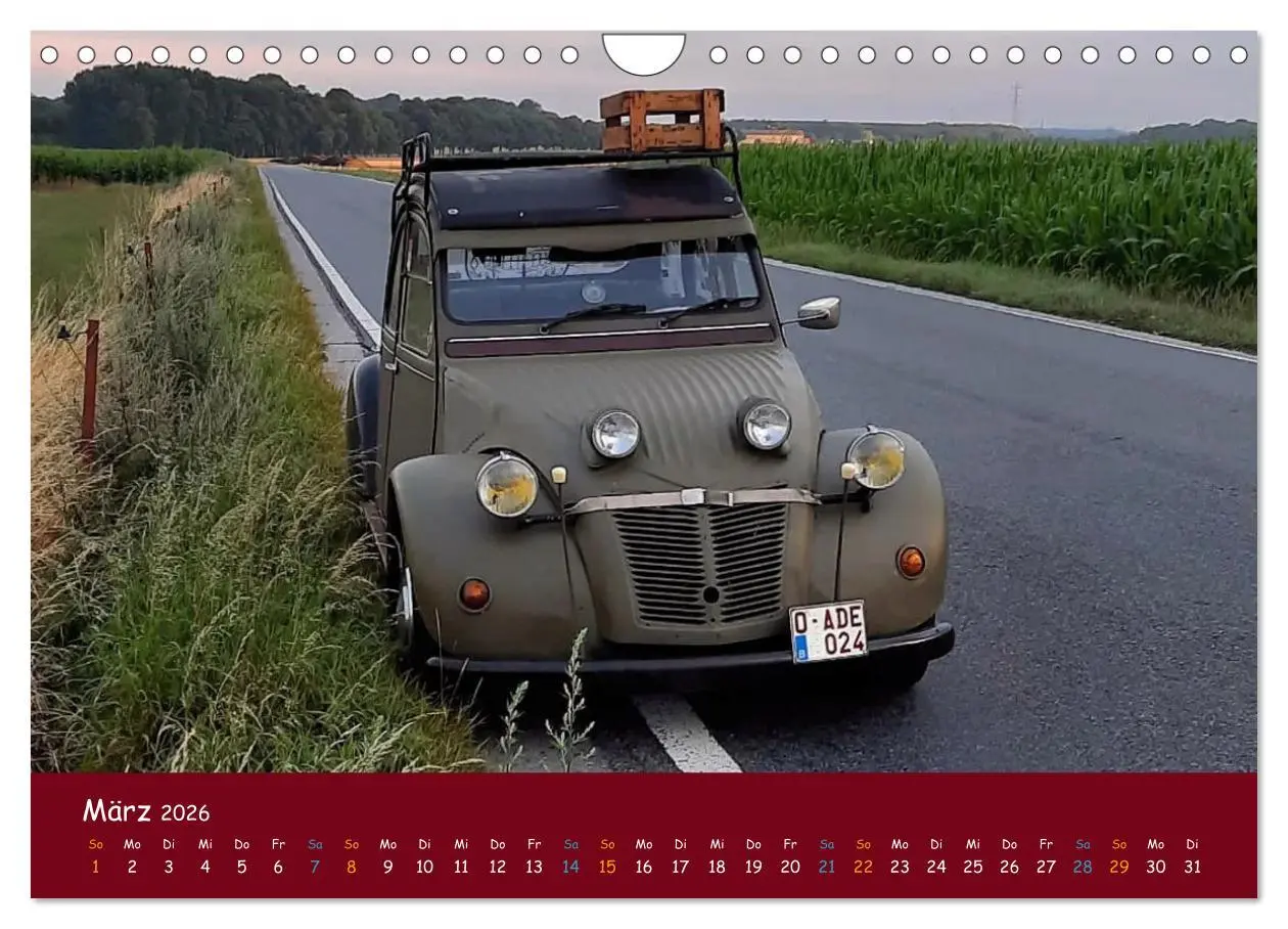 Bild: 9783457571125 | Citroen 2 CV Kult um die Ente (Wandkalender 2026 DIN A4 quer),...