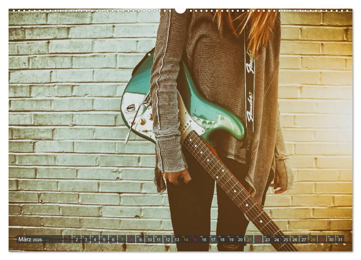 Bild: 9783457711125 | Gitarre - Freiheit Träume (hochwertiger Premium Wandkalender 2026...