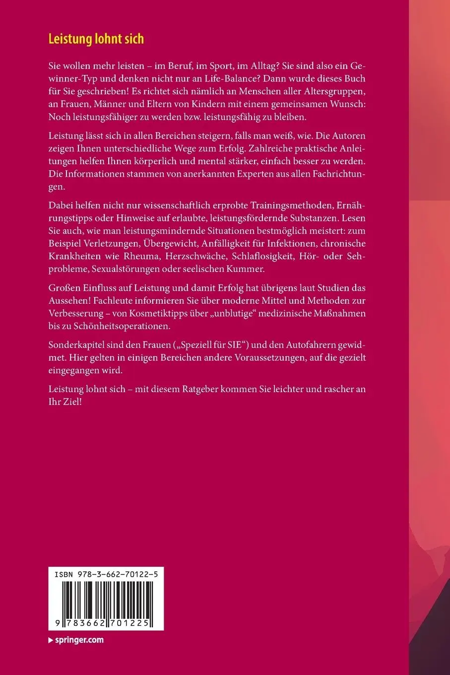 Rückseite: 9783662701225 | Leistung lohnt sich | Wolfgang Exel (u. a.) | Taschenbuch | xx | 2025
