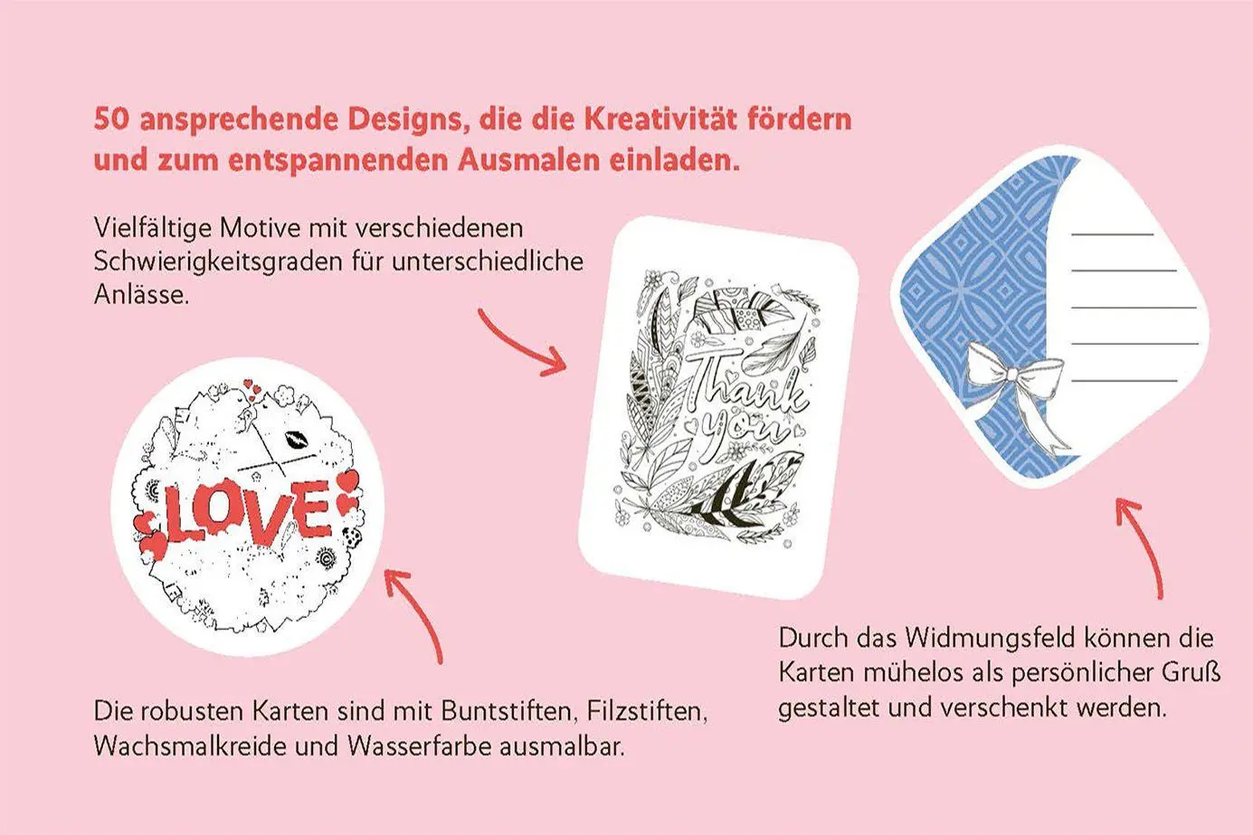 Bild: 9783790101225 | 50 cozy Karten zum Ausmalen - Liebe Grüße | Box | 50 S. | Deutsch