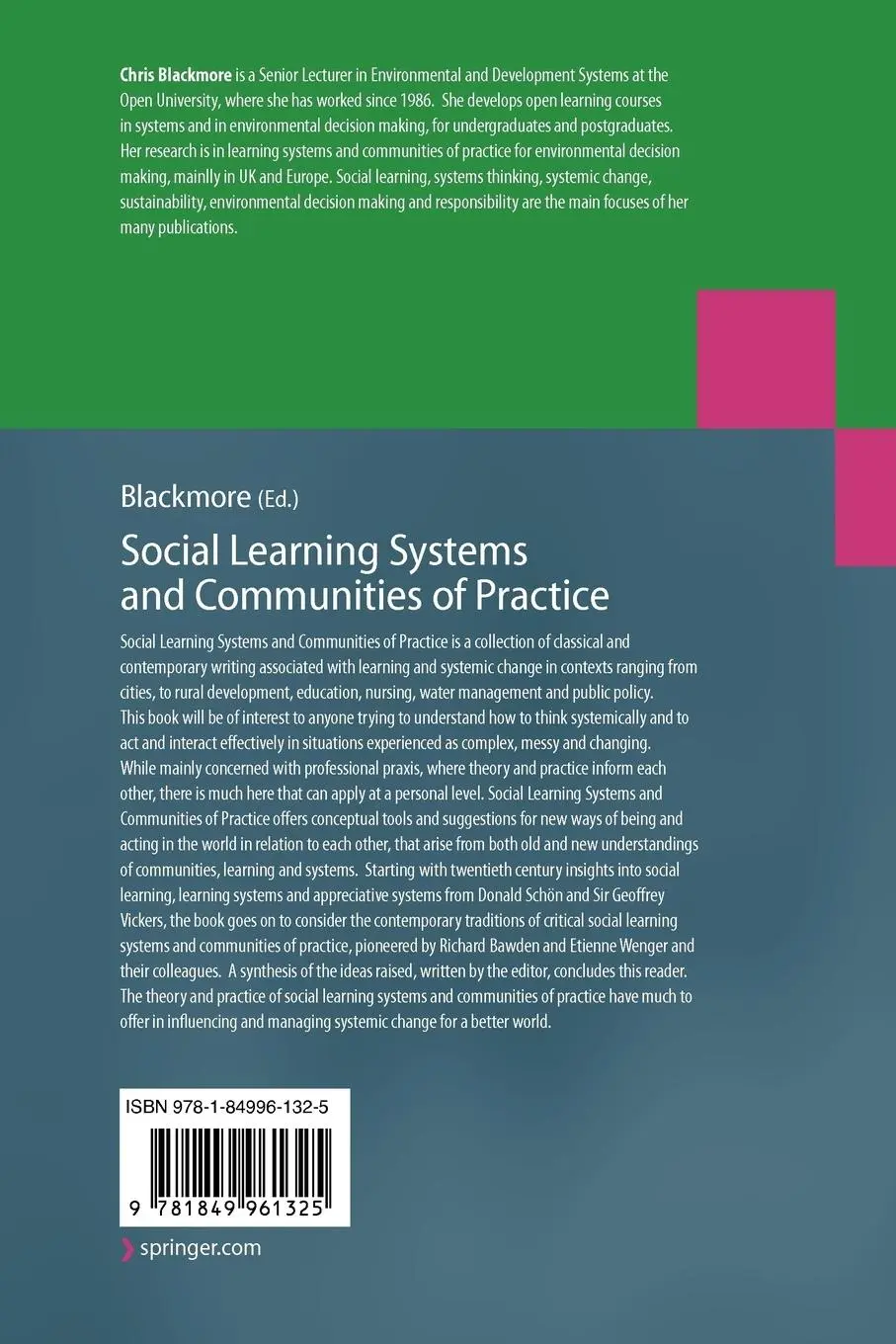 Rückseite: 9781849961325 | Social Learning Systems and Communities of Practice | Chris Blackmore