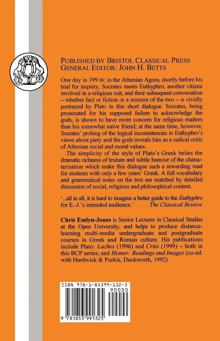 Rückseite: 9781853991325 | Plato | Euthyphro | C. Emlyn-Jones (u. a.) | Taschenbuch | Englisch